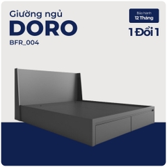 DORO, Giường ngủ 2 hộc tủ hiện đại sang trọng, BFR_004, 205x100cm, Nội thất Nhà trên cao
