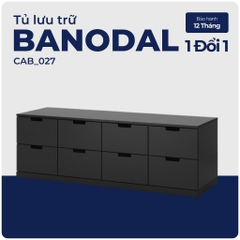 BANODAL, Tủ đựng đồ lưu trữ 2 tầng 8 ngăn, CAB_027, 160x47x53cm, Nội thất Nhà trên cao