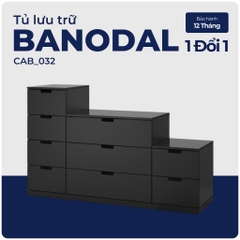 BANODAL, Tủ đựng đồ 9 ngăn kéo, CAB_032, 160x47x98cm, Nội thất Nhà trên cao