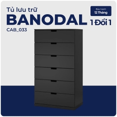BANODAL, Tủ đựng đồ lưu trữ 6 tầng, CAB_033, 80x47x143cm, Nội thất Nhà trên cao