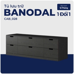 BANODAL, Tủ đựng đồ 2 tầng 6 ngăn kéo, CAB_028, 160x47x53cm, Nội thất Nhà trên cao