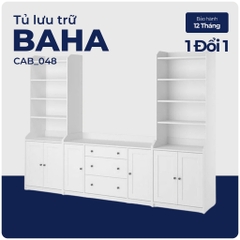 BAHA, COMBO Tủ kệ để đồ kết hợp kệ kệ để đồ, CAB_048, 280x46x199cm, Nội thất Nhà trên cao