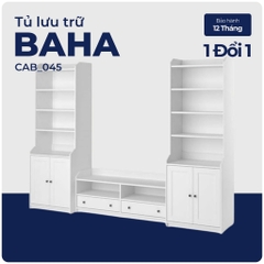 BAHA, COMBO Kệ tivi kết hợp kệ tủ kệ để đồ, CAB_045, 278x46x199cm, Nội thất Nhà trên cao