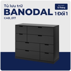 BANODAL, Tủ đựng đồ dùng 4 tầng 8 ngăn kéo, CAB_017, 120x47x98cm, Nội thất Nhà trên cao