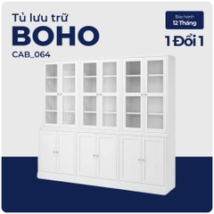BOHO, COMBO 3 Kệ kệ để đồ cửa kính, CAB_064, 243x47x212cm, Nội thất Nhà trên cao