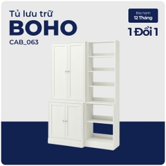 BOHO, COMBO Kệ kệ để đồ kết hợp tủ kệ để đồ đồ dùng, CAB_063, 142x47x212cm, Nội thất Nhà trên cao