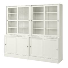 BOHO, COMBO Bộ đôi kệ kệ để đồ cửa kính, CAB_062, 242x49x213cm, Nội thất Nhà trên cao