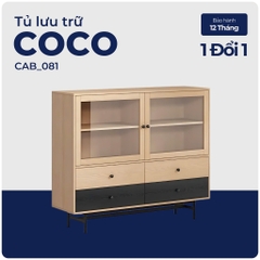 COCO, Tủ lưu trữ, Tủ đựng đồ, CAB_081, 140x40x118cm, Nội thất Nhà trên cao
