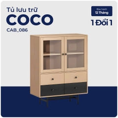 COCO, Tủ lưu trữ, Tủ đựng đồ, CAB_086, 90x40x118cm, Nội thất Nhà trên cao
