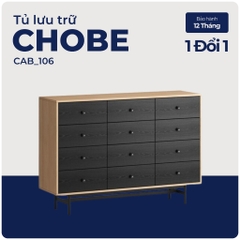CHOBE, Tủ lưu trữ, tủ trưng bày, CAB_106, 140x40x98cm, Nội thất Nhà trên cao