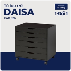 DAISA, Tủ đựng đồ 6 ngăn kéo cỡ lớn, CAB_126, 65x48x66cm, Nội thất Nhà trên cao