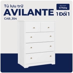 AVILANTE, Tủ đựng đồ dùng 4 tầng 5 ngăn kéo, CAB_354, 74x40x94cm, Nội thất Nhà trên cao