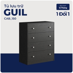 GUIL, Tủ đựng đồ dùng 4 ngăn kéo, CAB_150, 72x35x88cm, Nội thất Nhà trên cao
