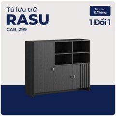 RASU, Tủ lưu trữ đa năng 2 tầng, CAB_299, 120x37x98cm, Nội thất Nhà trên cao