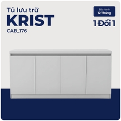 KRIST, Tủ lưu trữ đồ dùng 4 gian, CAB_176, 160x44x82cm, Nội thất Nhà trên cao
