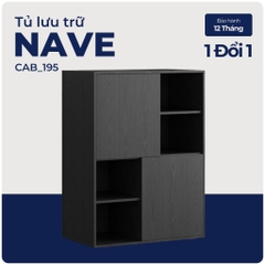 NAVE, Tủ lưu trữ đồ dùng 4 tầng, CAB_195, 90x50x120cm, Nội thất Nhà trên cao