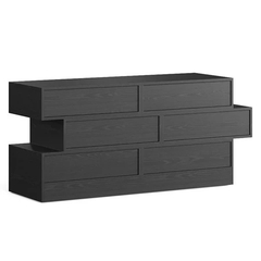 NAVE, Tủ lưu trữ, bàn làm việc, bàn học 3 ngăn kéo, CAB_193, 155x48x70cm, Nội thất Nhà trên cao