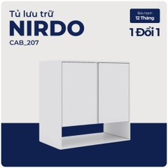 NIRDO, Tủ đựng đồ lưu trữ 2 ngăn, CAB_207, 80x45x80cm, Nội thất Nhà trên cao