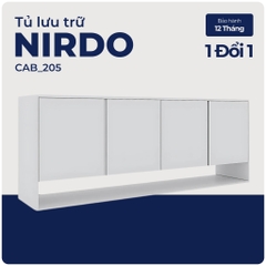 NIRDO, Tủ đựng đồ lưu trữ 4 ngăn, CAB_205, 210x45x80cm, Nội thất Nhà trên cao