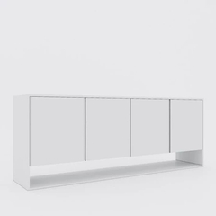 NIRDO, Tủ đựng đồ lưu trữ 4 ngăn, CAB_205, 210x45x80cm, Nội thất Nhà trên cao