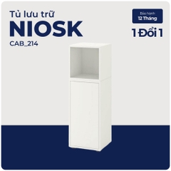 NIOSK, Tủ lưu trữ 3 tầng 1 cánh, CAB_214, 35x35x107cm, Nội thất Nhà trên cao