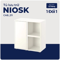 NIOSK, Kệ tủ kệ để đồ đa năng 4 hộc, CAB_211, 70x25x72cm, Nội thất Nhà trên cao