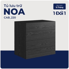 NOA, Tủ đựng đồ lưu trữ 4 ngăn kéo size lớn, CAB_220, 108x48x72cm, Nội thất Nhà trên cao