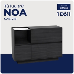NOA, Tủ trưng bày đồ dùng 4 ngăn kéo, CAB_218, 137x45x94cm, Nội thất Nhà trên cao