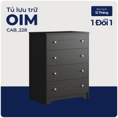 OIM, Tủ đựng đồ tân cổ điển 4 ngăn kéo, CAB_228, 79x50x102cm, Nội thất Nhà trên cao