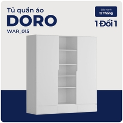 DORO, Tủ quần áo lưu trữ đồ, WAR_015, 180x59x200cm, tủ đựng quần áo Nhà trên cao