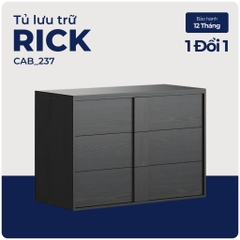 RICK, Tủ đựng đồ dùng 3 tầng 6 ngăn kéo, CAB_237, 110x51x77cm, Nội thất Nhà trên cao