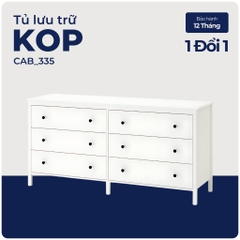 KOP, Tủ đựng đồ tân cổ điển 6 ngăn kéo, CAB_335, 172x46x85cm, Nội thất Nhà trên cao