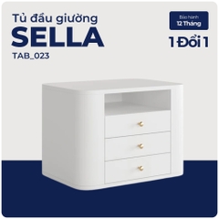 SELLA, Táp đầu giường 3 ngăn kéo, TAB_023, 55x40x40cm, Nội thất Nhà trên cao