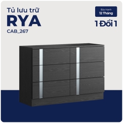 RYA, Tủ lưu trữ đồ dùng 3 tầng 6 ngăn kéo, CAB_267, 110x40x75cm, Nội thất Nhà trên cao