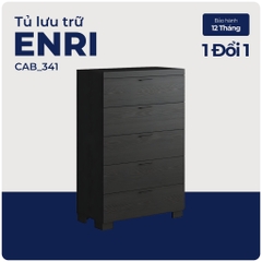 ENRI, Tủ lưu trữ đồ dùng 5 ngăn kéo, CAB_341, 78x40x120cm, Nội thất Nhà trên cao