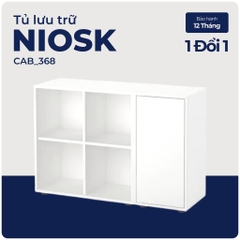 NIOSK, Kệ tủ kệ để đồ đa năng 6 hộc, CAB_368, 105x35x72cm, Nội thất Nhà trên cao