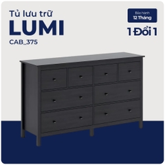 LUMI, Tủ đựng đồ tân cổ điển 3 tầng 8 ngăn, CAB_375, 160x48x96cm, Nội thất Nhà trên cao