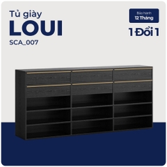 LOUI, Tủ giày hiện đại sang trọng, SCA_007, 188x35x85cm, Nội thất Nhà trên cao