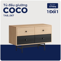 COCO, Tủ đầu giường -Tủ lưu trữ đựng đồ, TAB_067, 90x40x58cm, Nội thất Nhà trên cao