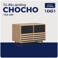 CHOCHO, Tủ đầu giường -Tủ lưu trữ đựng đồ, TAB_069, 70x40x58cm, Nội thất Nhà trên cao