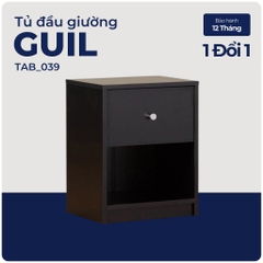 GUIL, Tủ đầu giường hiện đại 1 ngăn kéo, TAB_039, 38x37x48cm, Nội thất Nhà trên cao