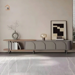 FRANKIE, Kệ tivi kết hợp trang trí phong cách hiện đại, MDF phủ sơn 2K, TTV_062, 220x40x50cm, Nội thất Nhà Trên Cao