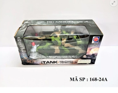 168-24A HỘP XE TĂNG ĐK 7 Đ.TÁC, CÓ SẠC, NHẠC ĐÈN, XOAY NÒNG (RC Model) TL 1:20 168-24