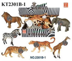 KT2301B-1 HỘP THÚ RỪNG MỀM 12C ĐỦ MẪU 10 INCH (CỌP, NGỰA VẰN, BÁO, HƯƠU CAO CỔ, SƯ TỬ, VOI) WILD ANIMAL NHIỀU CON