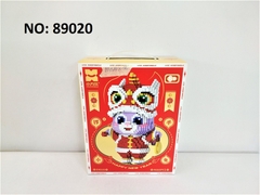 89020 HỘP LOGO LÂN 3D RÁP THỎ TÍM CẦM CHIÊNG 4666 MIẾNG GONG HAND RABBIT