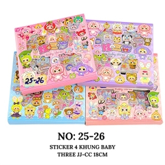 STICKER HÌNH DÁN 4 KHUNG BABY THREE JJ-CC