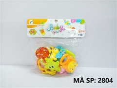 2804 TÚI LẮC TREO NÔI 7 MÓN (KHỈ, SƯ TỬ, BƯỚM, SAO BIỂN, CÁNH CAM, CÁ HEO) (PVC)