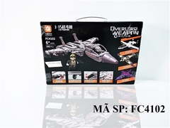FC4102 HỘP LOGO RÁP MÁY BAY CHIẾN ĐẤU 345 MIẾNG (XÁM)