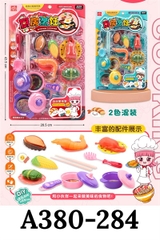 A380-284 VĨ BẾP 1 NỒI+ 1 CHẢO+ DĨA CUA+ BÀO NGƯ+ DĨA TÔM+ DĨA VỊT QUAY+ ĐŨA+ BẮP (XANH, HỒNG)