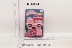 KT6865-1  VĨ X_ XÀ BÔNG PIN XE GẤU DÂU + 1 BÌNH